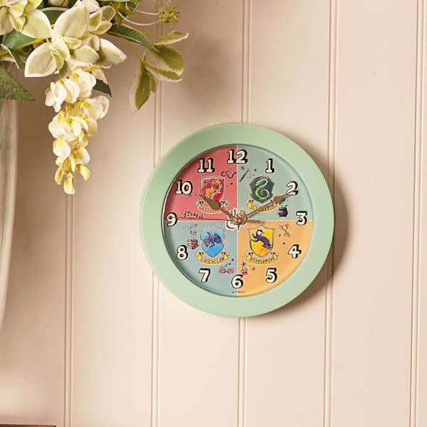 Harry Potter Charms Wall Clock - House Crests GOODS Superdrug   