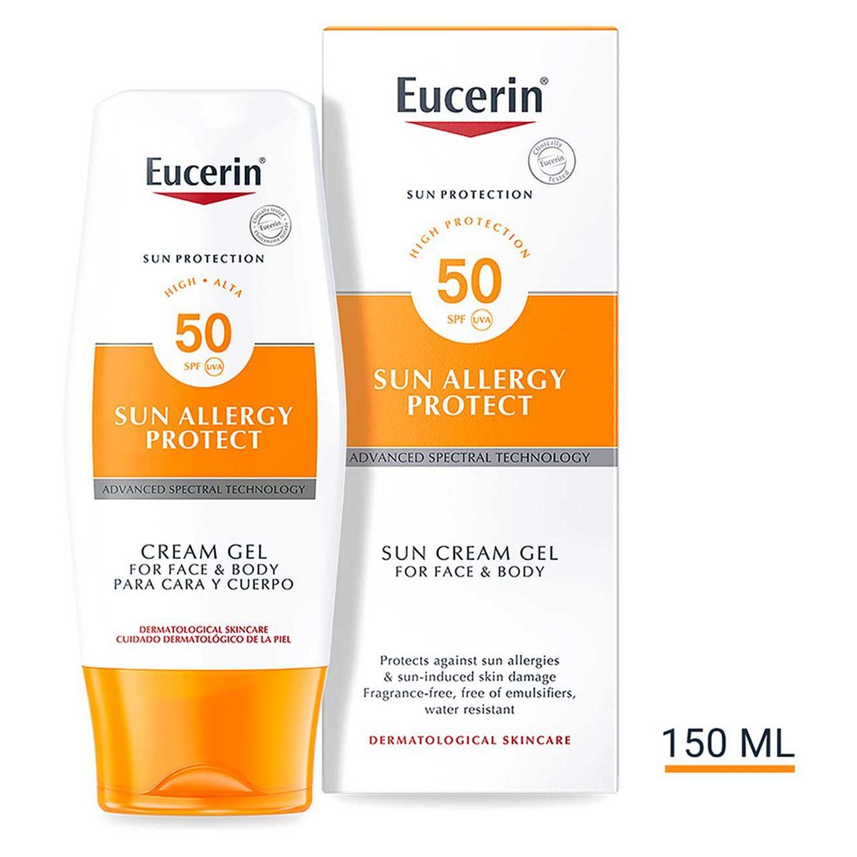 Eucerin Sun Allergy Protection Sun Cream for Face & Body SPF 50+, 150ml GOODS Boots   