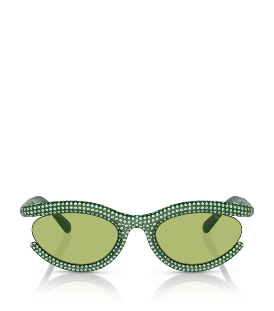 Swarovski Oval SK6006 sunglasses pavé crystals - British product