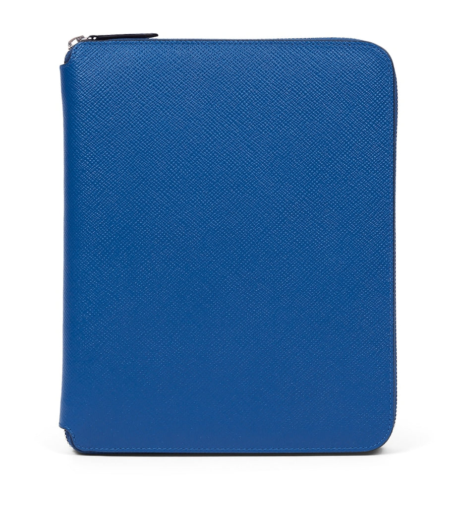 Smythson calfskin Panama A5 folder and notebook set (British brand)