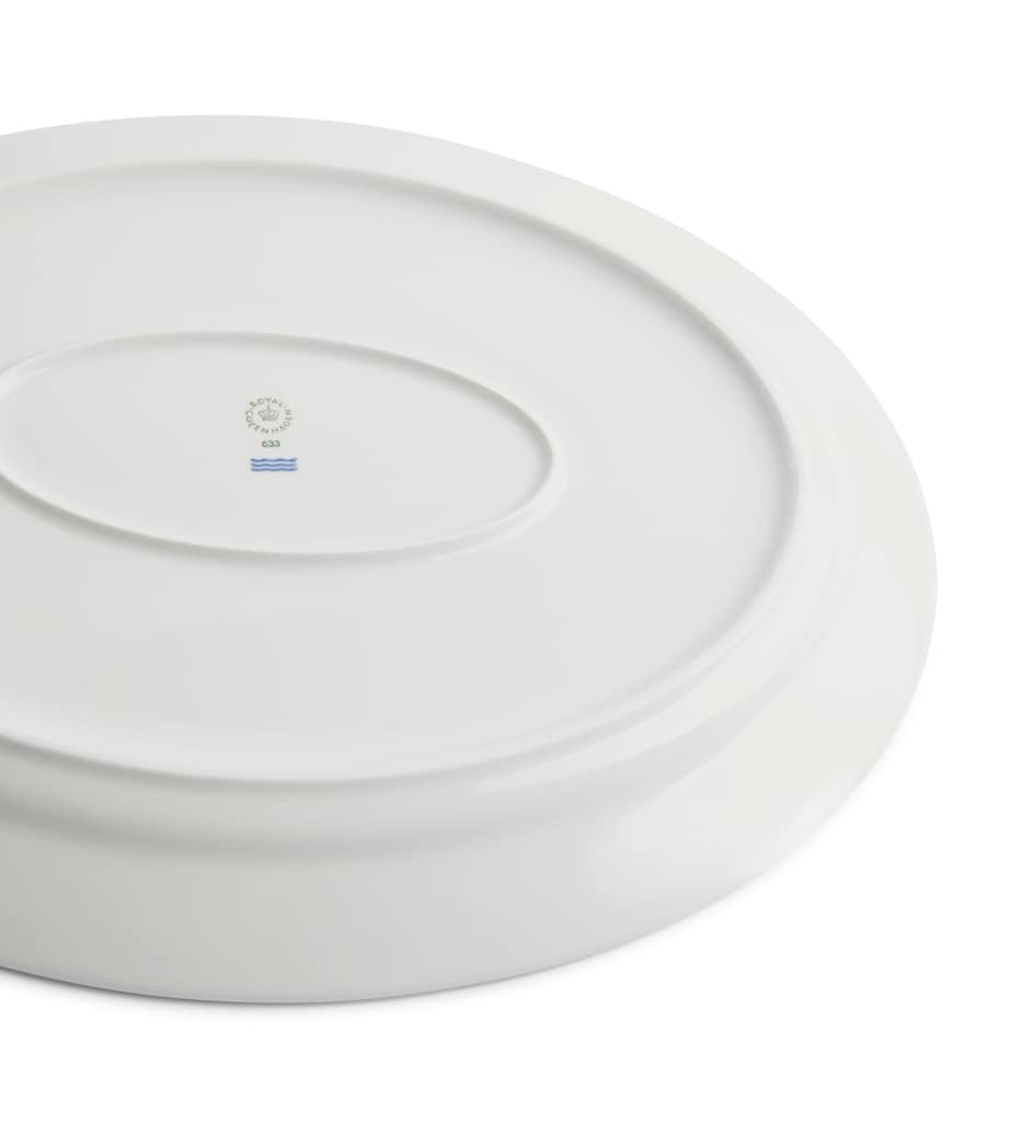 Royal Copenhagen white fluted porcelain oval dish 34cm x 27.5cm, imported from the UK