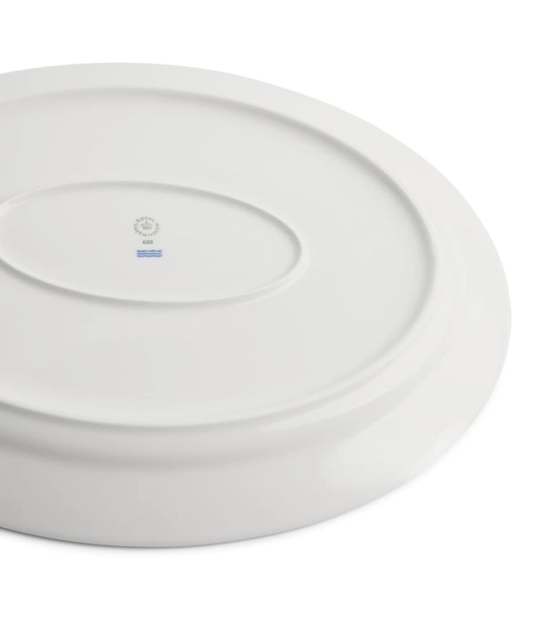 Royal Copenhagen white fluted porcelain oval dish 34cm x 27.5cm, imported from the UK