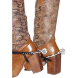 Smiffys spurs silver with black straps - British product