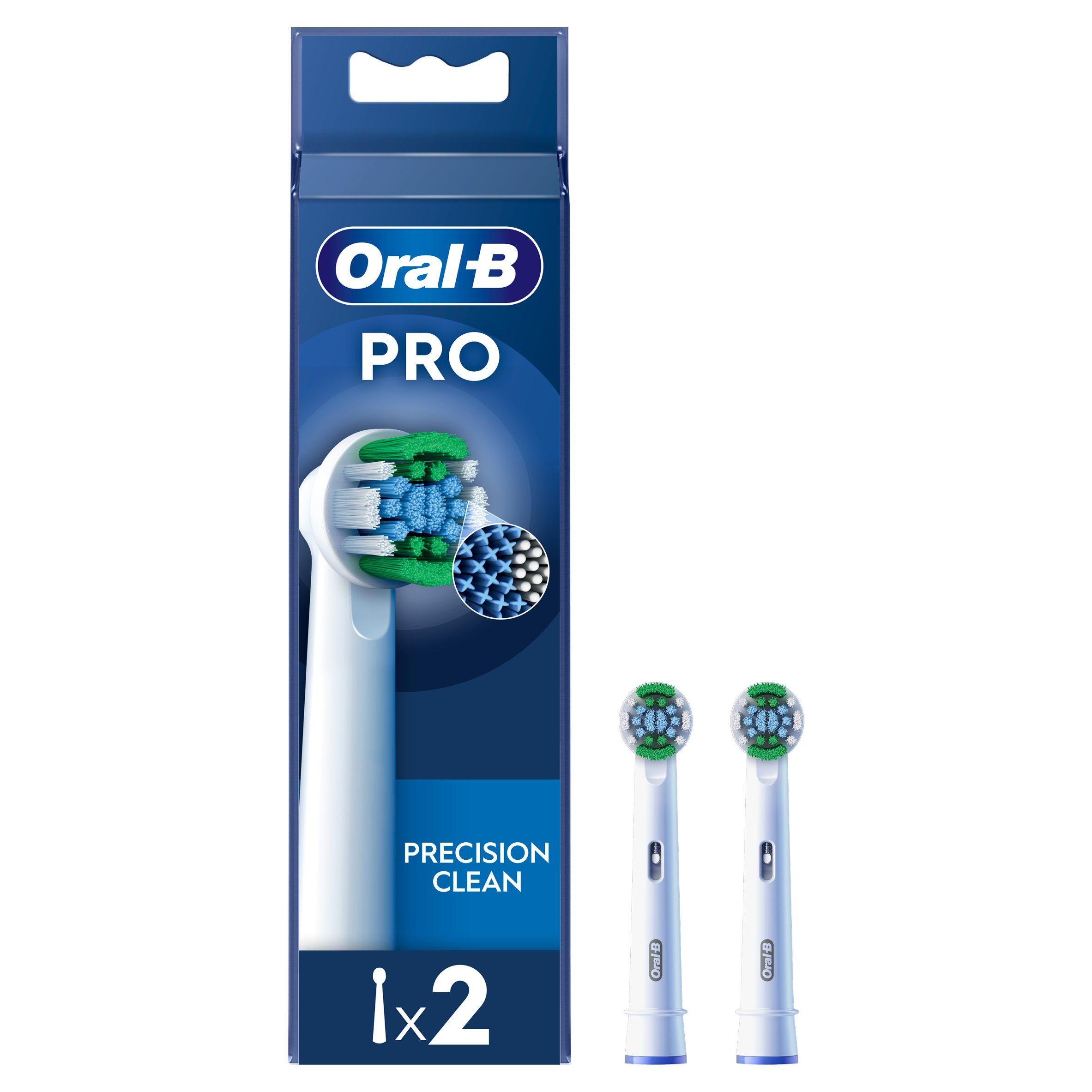 Oral-B Precision Clean Replacement Electric Toothbrush Heads x2 electric & battery toothbrushes Sainsburys   