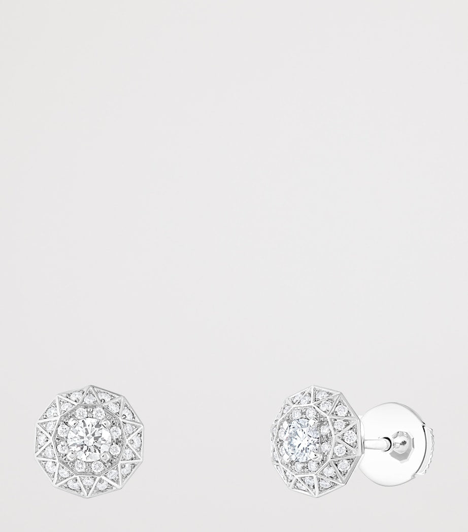 Boucheron white gold diamond Etoile de Paris stud earrings, UK version