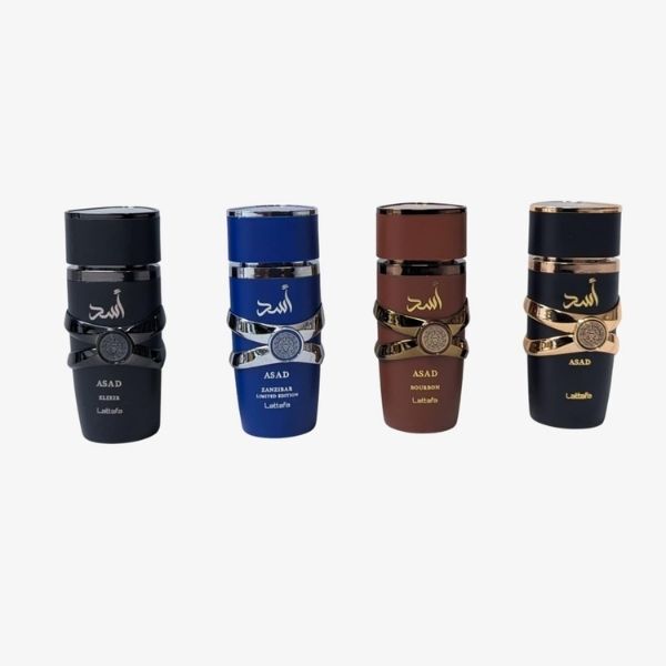 Lattafa Asad men's fragrance gift set 4x25ml, imported from the UK