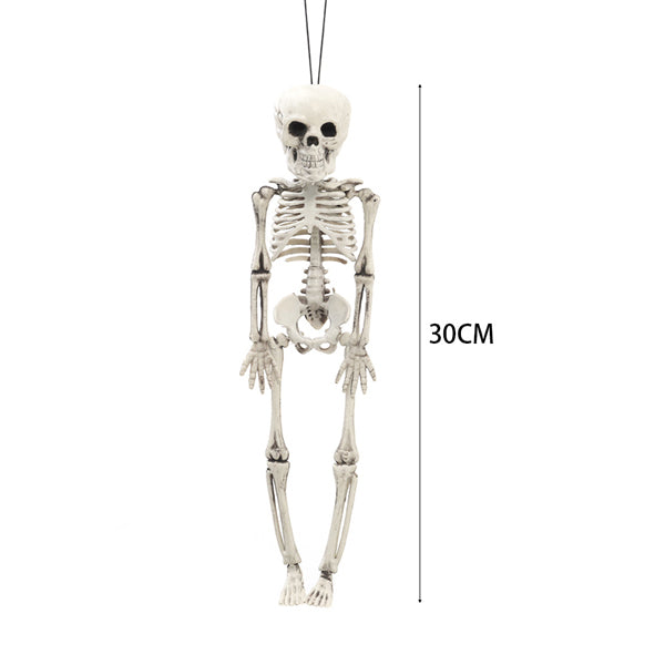 Livingandhome Halloween hanging skeleton 30cm, posable limbs (British brand)