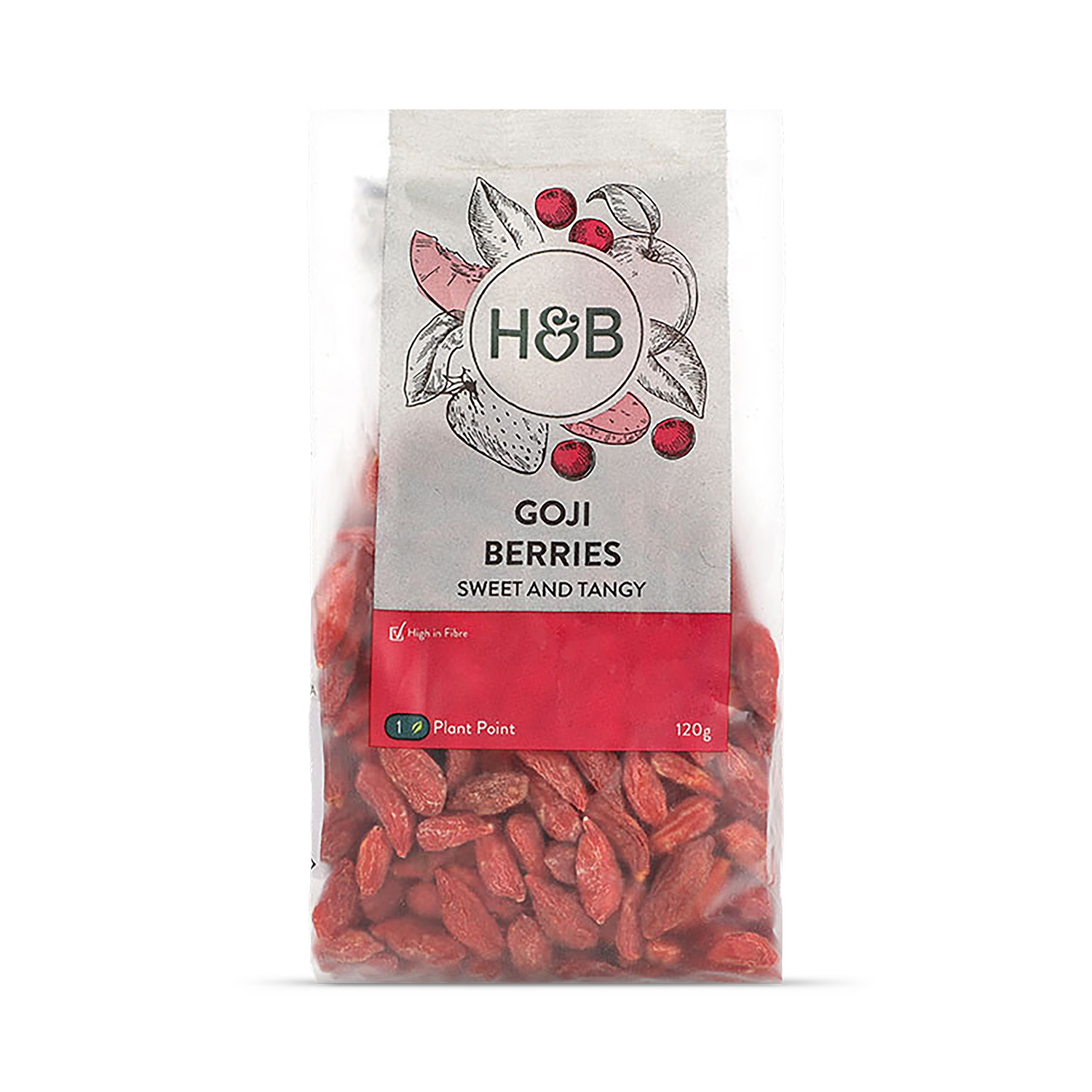 Holland & Barrett Goji Berries Dried Fruit 120g, UK version