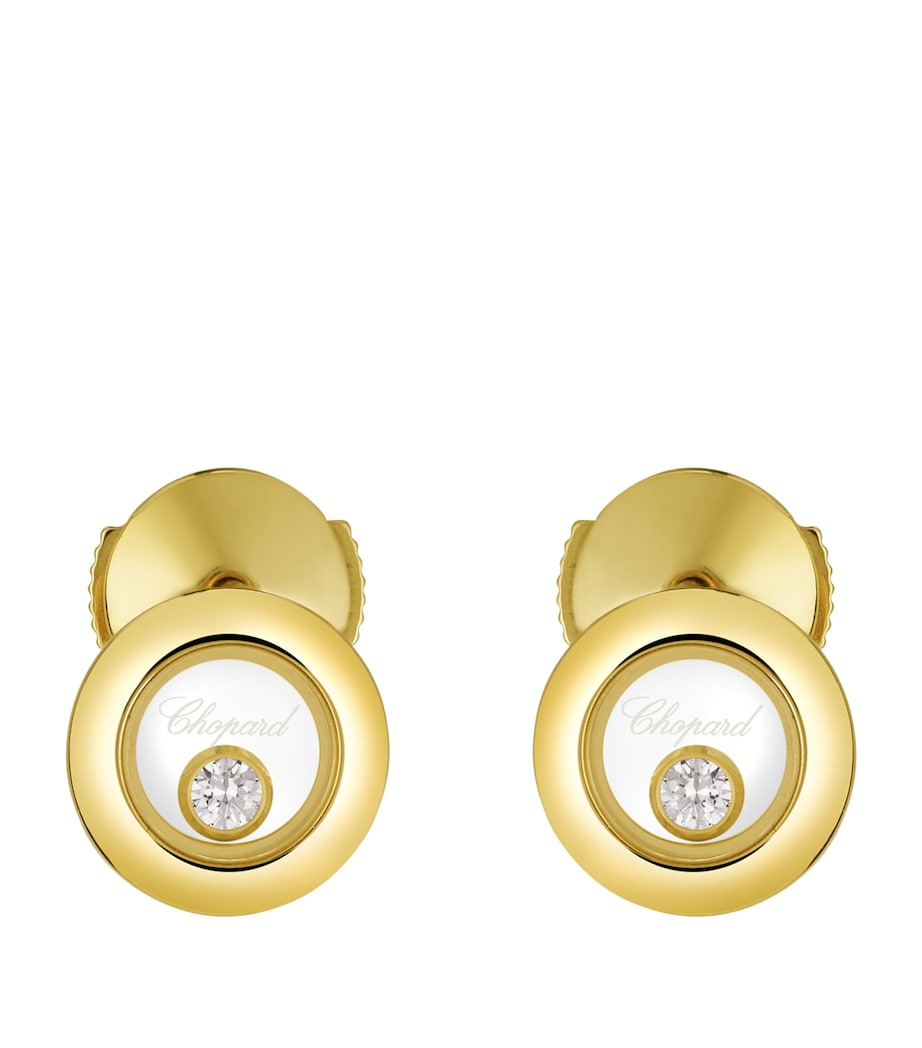 Chopard Happy Diamonds earrings 18kt yellow gold - British product