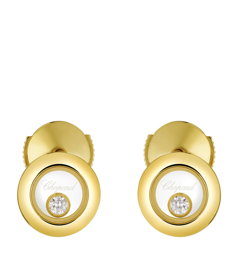 Yellow Gold and Diamond Happy Diamonds Icons Earrings