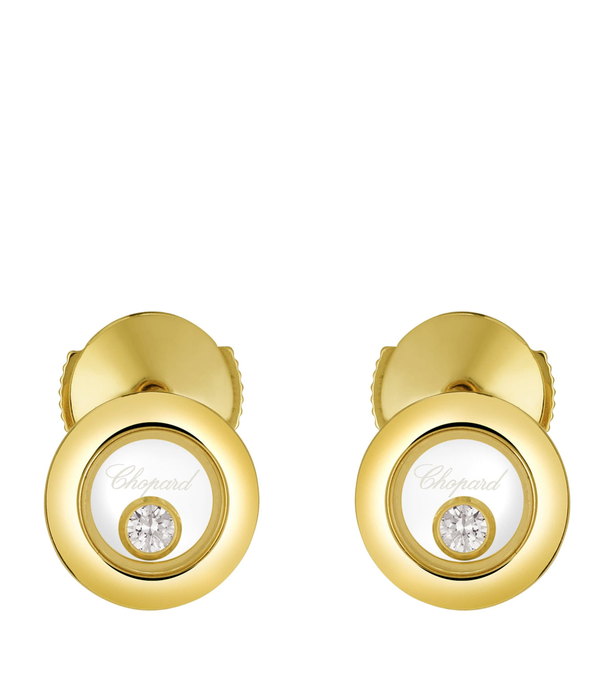 Yellow Gold and Diamond Happy Diamonds Icons Earrings