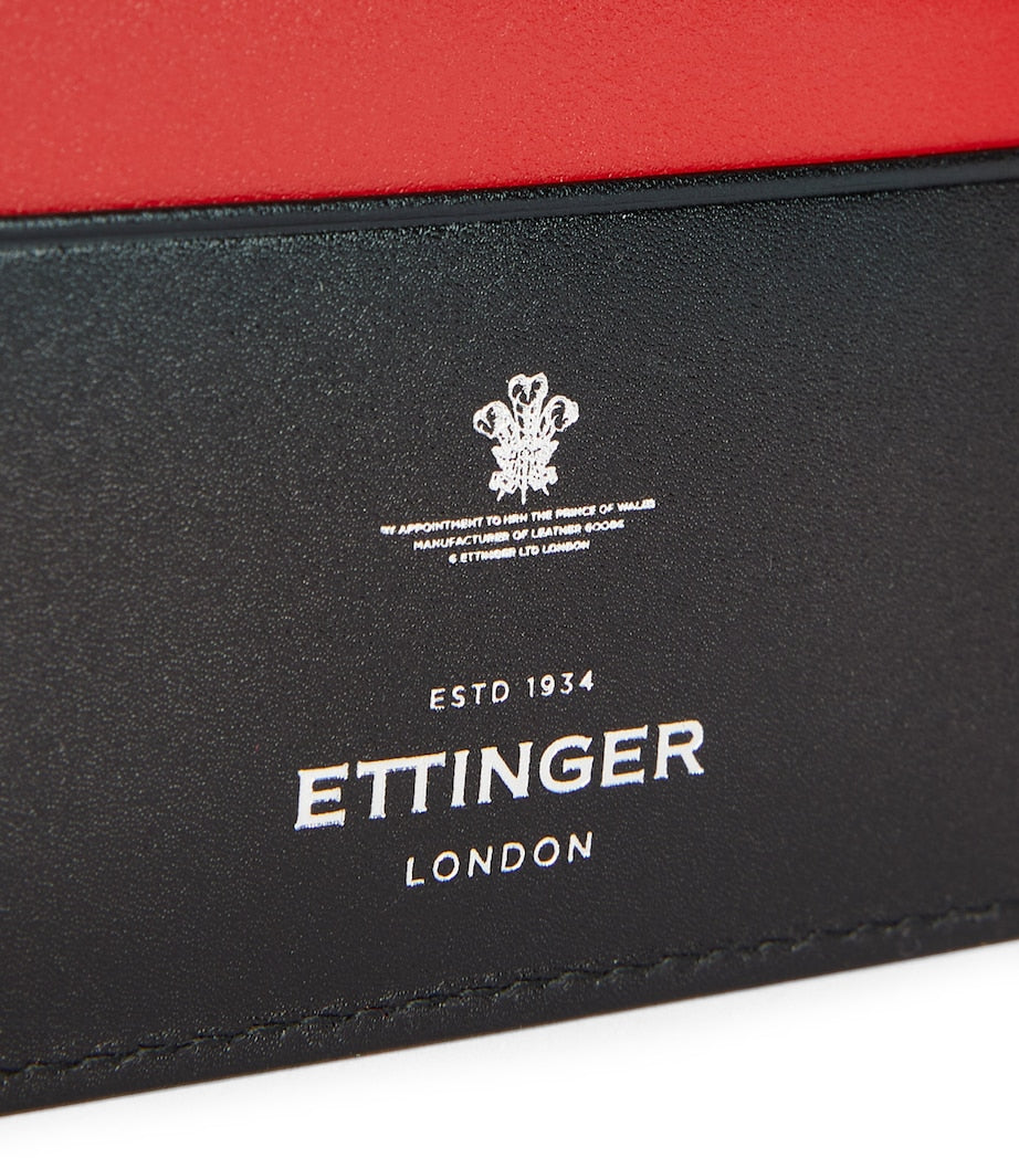 Ettinger flat card holder in soft leather, imported from the UK