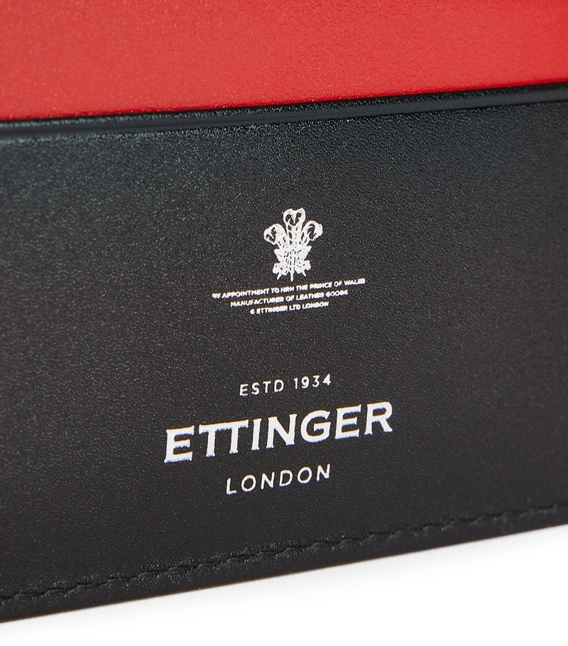Ettinger flat card holder in soft leather, imported from the UK