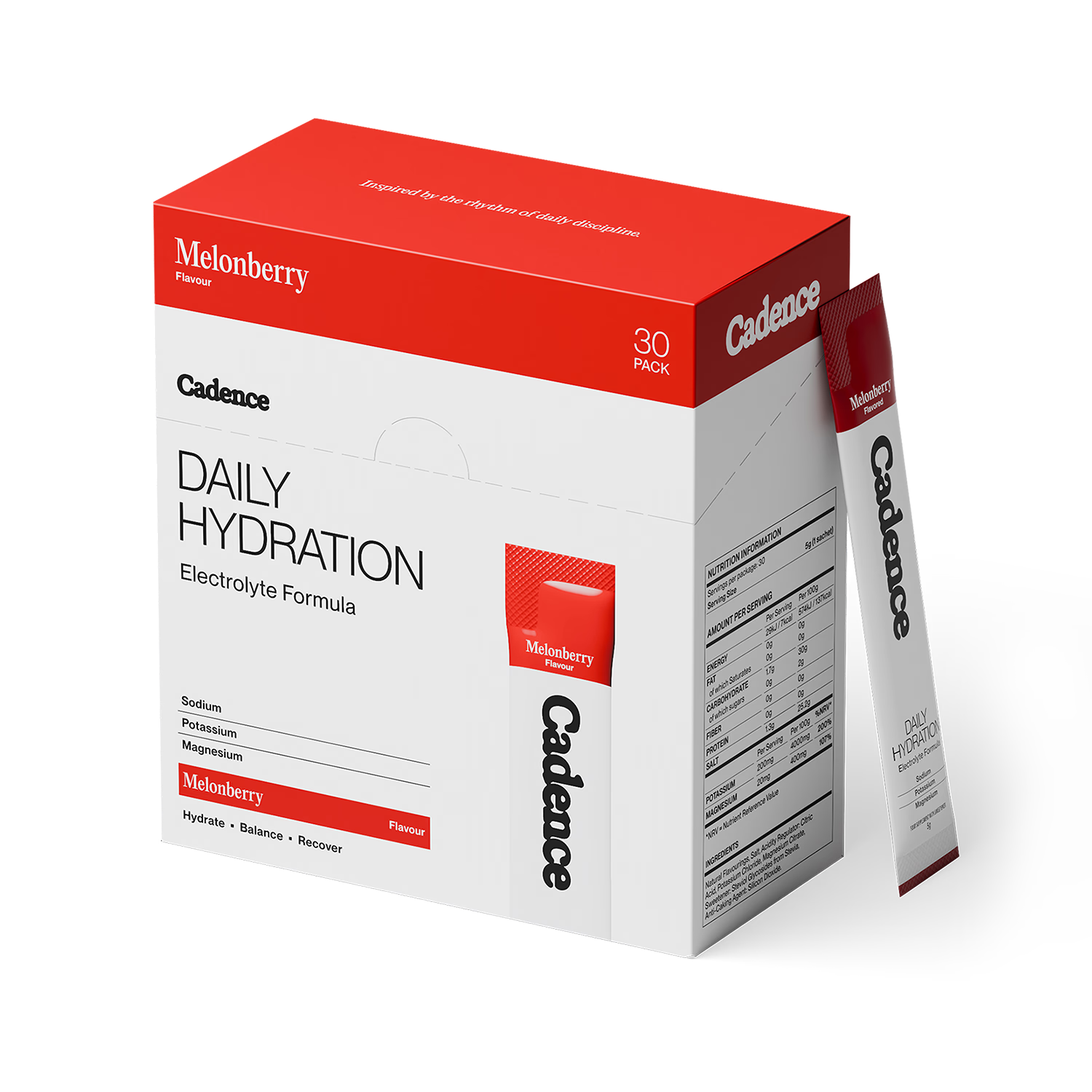 Cadence Melonberry Hydration Sachets 30 Pack (British brand)