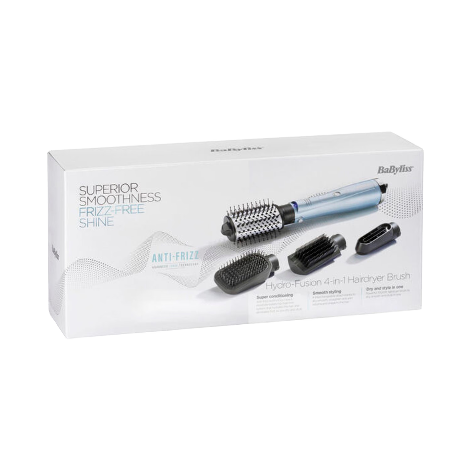 BaByliss 4-in-1 hair dryer brush hot air styler (British brand)