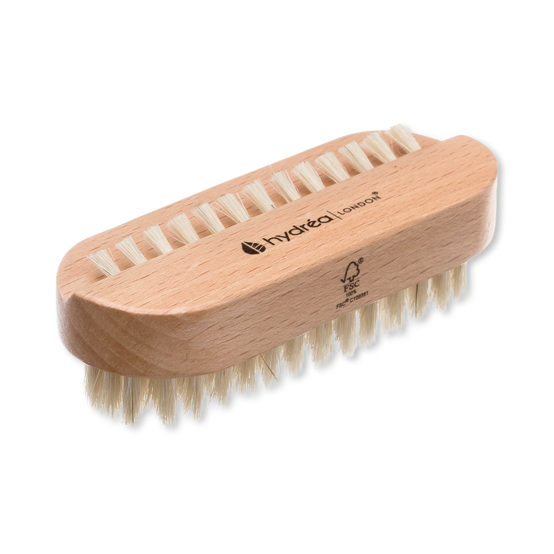 Hydréa London dual-sided natural bristle nail brush (British brand)