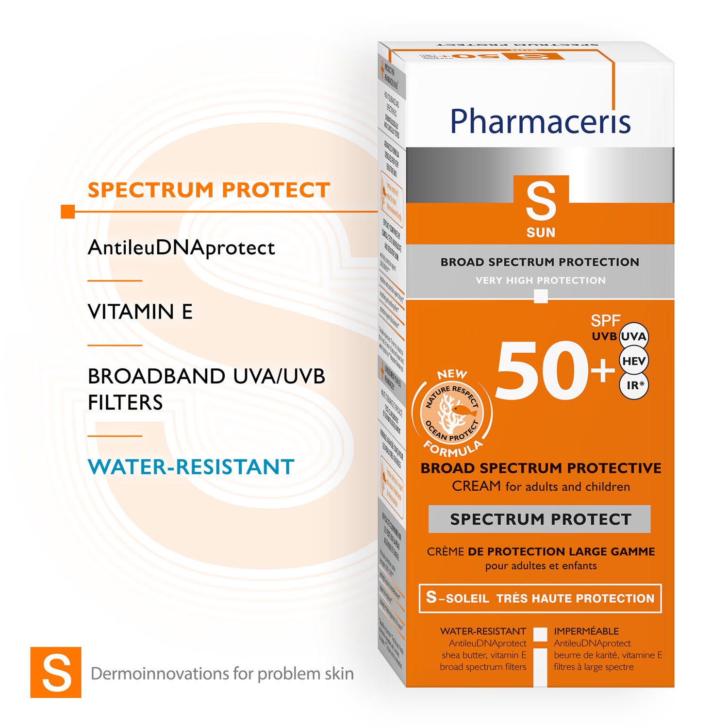 Pharmaceris S sun protection cream SPF 50 50ml - British product