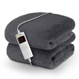Cosi Home luxury faux fur electric heated throw grey, UK version