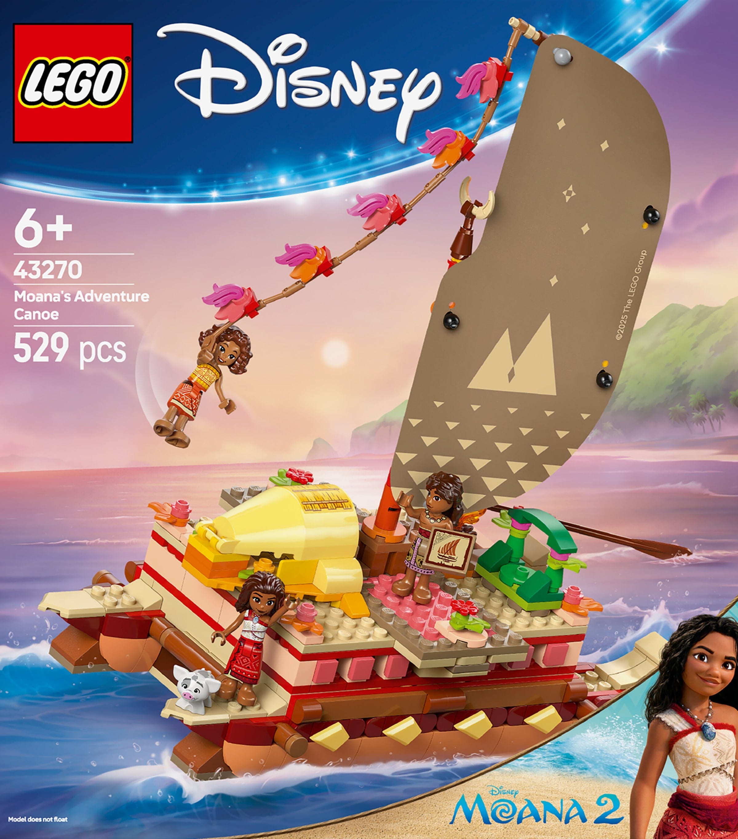 Lego Disney Moana's Adventure Canoe building set, UK version