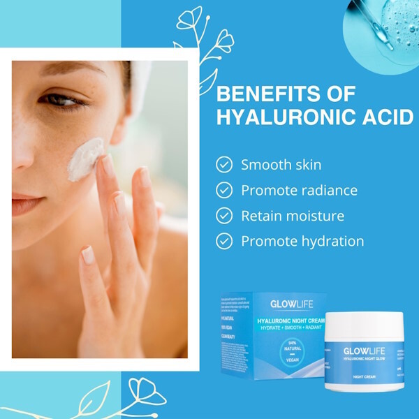 Glowlife hyaluronic night cream 50ml, UK version