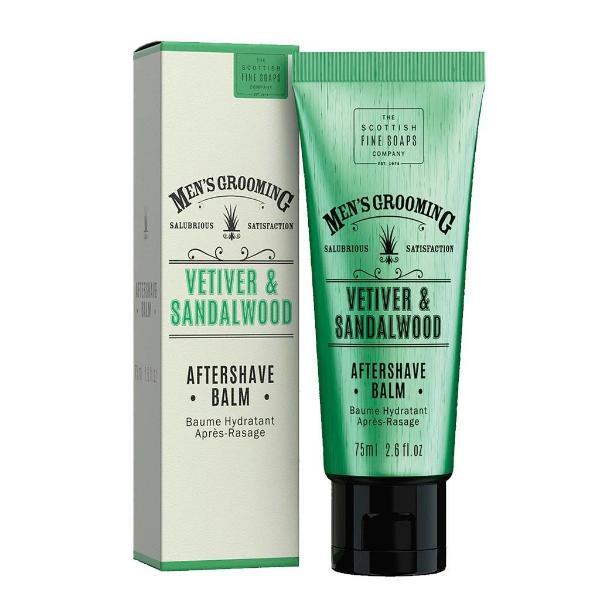 Scottish Fine Soaps Vetiver Sandalwood aftershave balm, imported from the UK