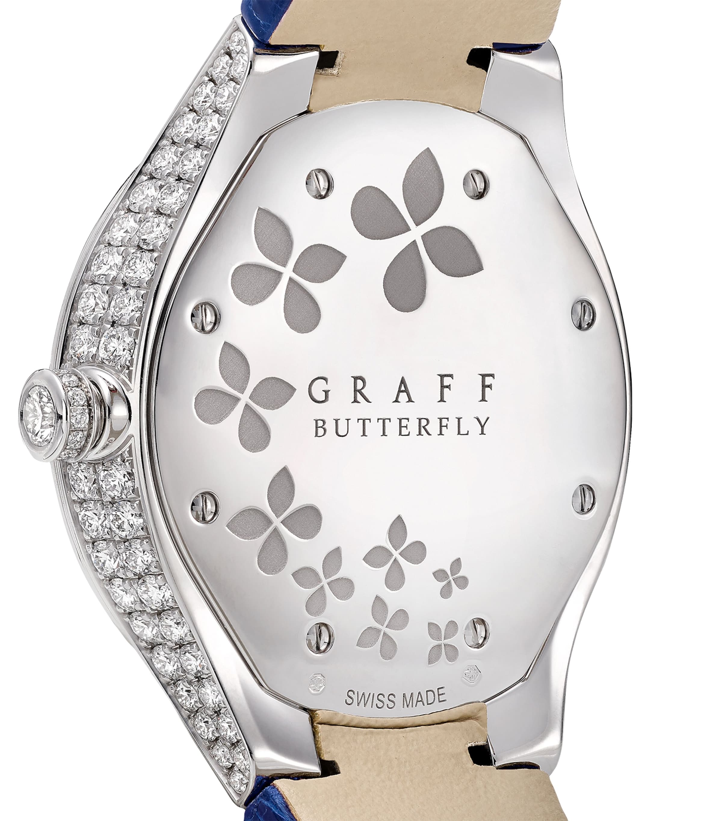 Graff white gold diamond sapphire butterfly watch 33mm (British brand)