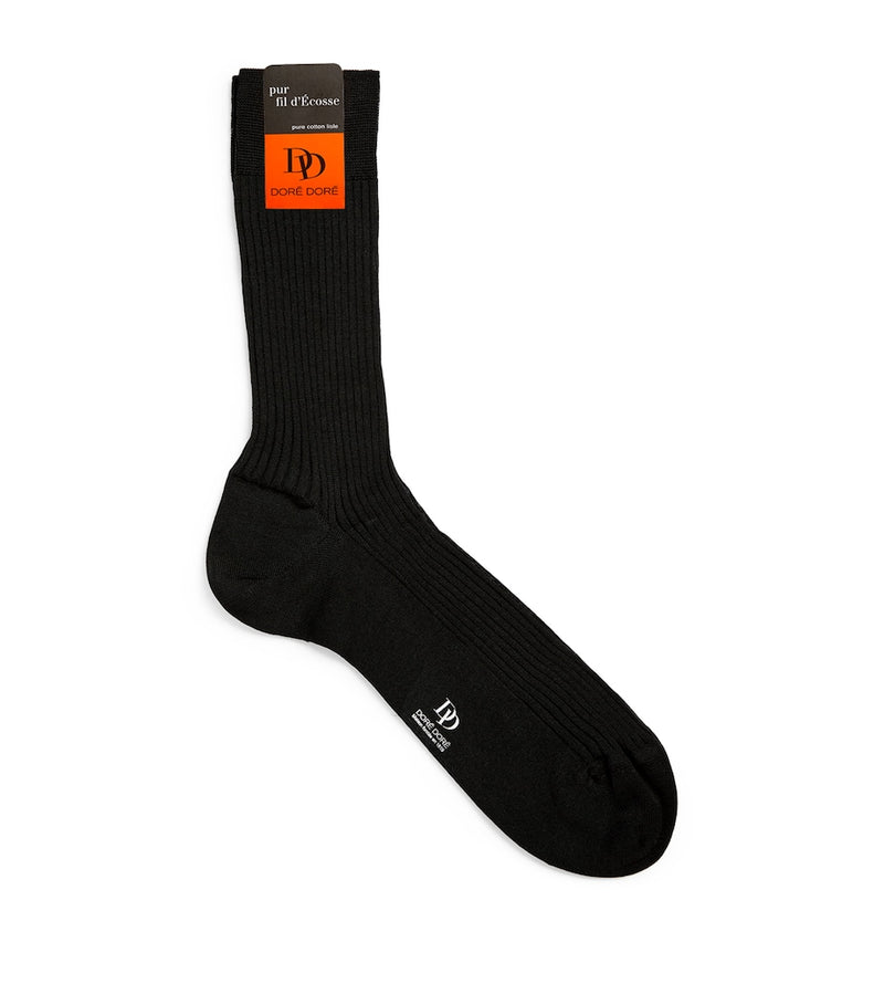 Doré Doré cotton rib-knit socks (British brand)