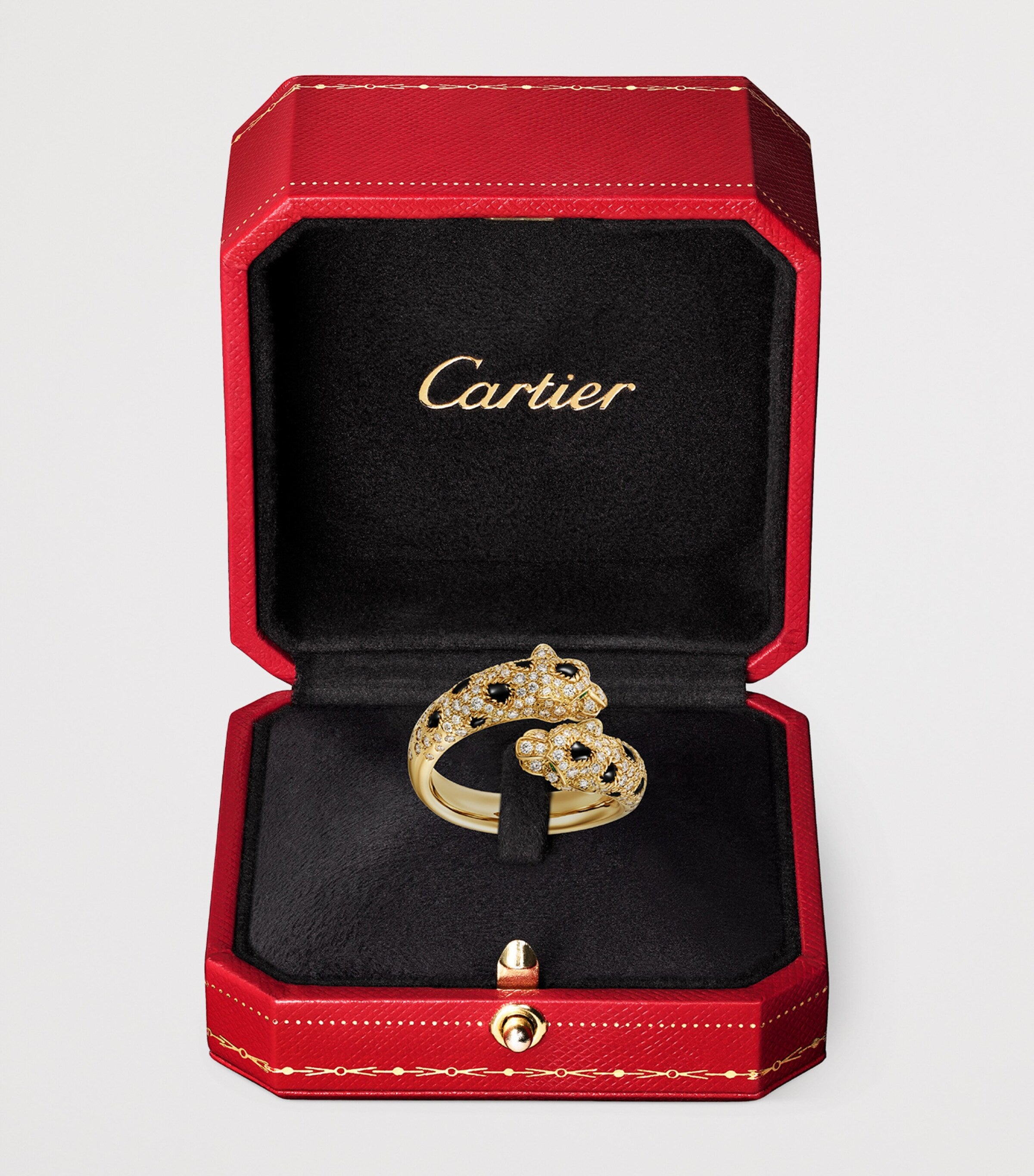Cartier Panthère de Cartier ring yellow gold diamonds emerald onyx (British brand)