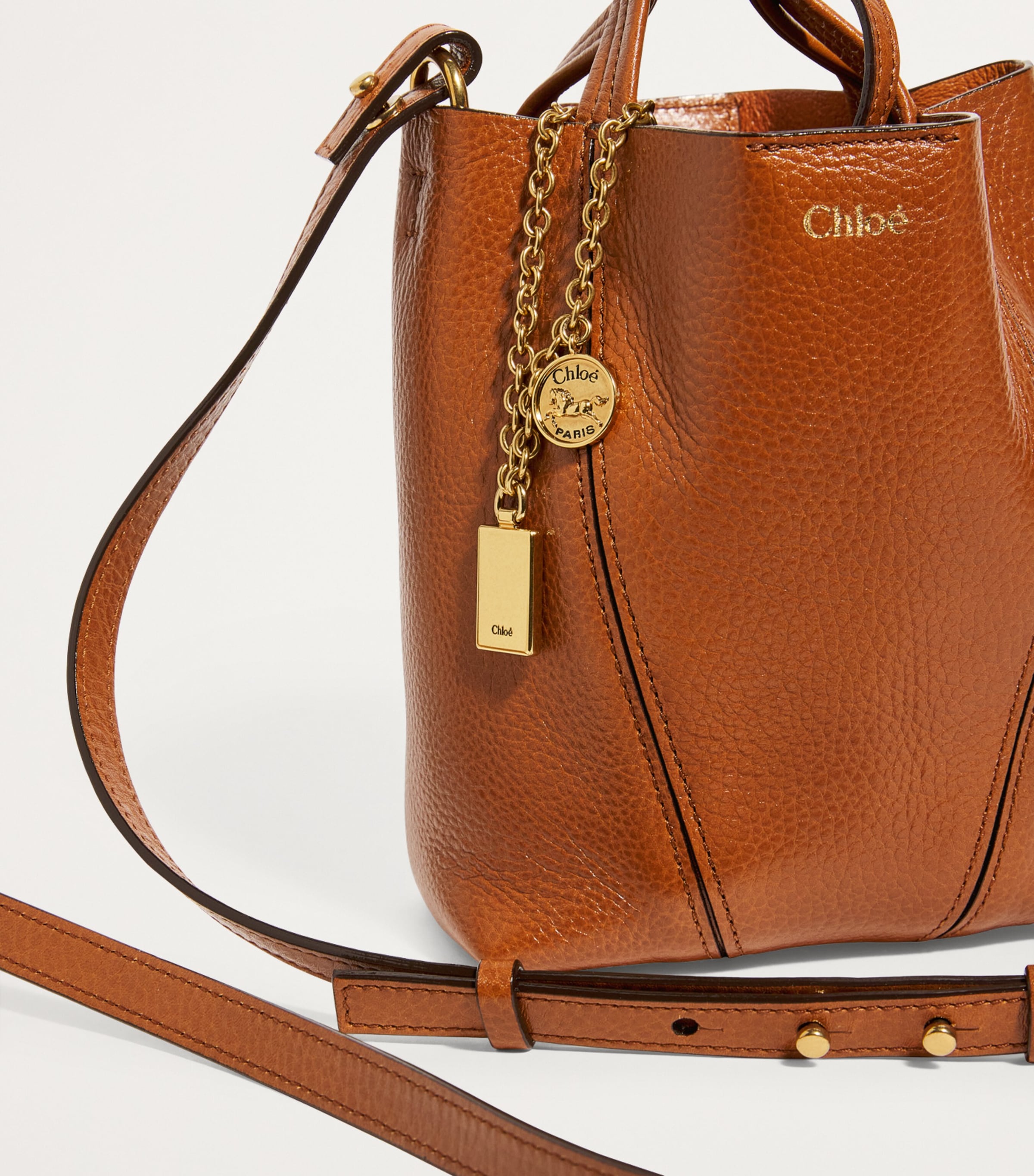 Chloé small calfskin Spin tote bag 19x18x8 cm, UK version