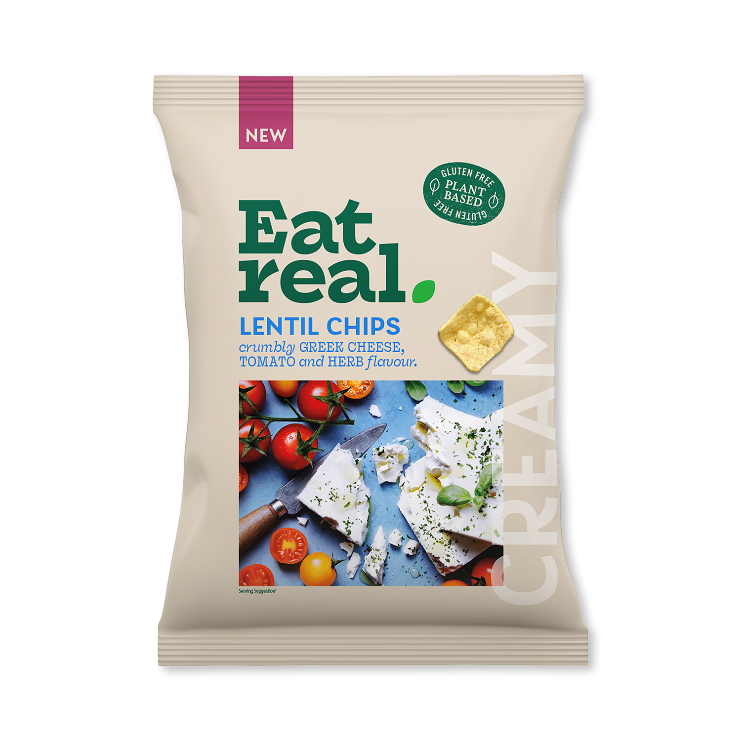 Eat Real Greek Cheese Tomato & Herb Lentil Chips 95g