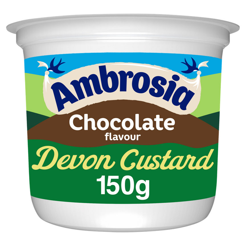 Ambrosia Ready To Eat Chocolate Flavour Devon Custard Pot GOODS ASDA   