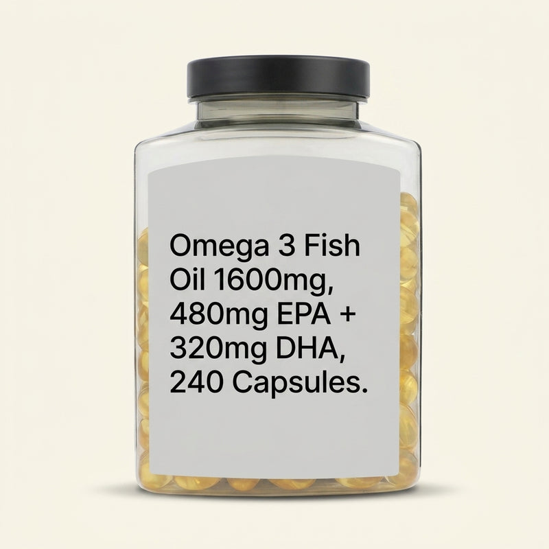 Holland & Barrett Omega 800mg fish oil 240 capsules (British brand)