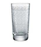 Crystal Highball Glass with Acid-Etched Design 340ml