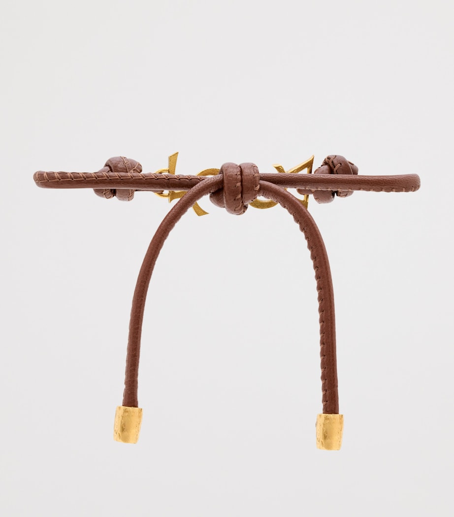 Saint Laurent Cassandre leather bracelet, UK version
