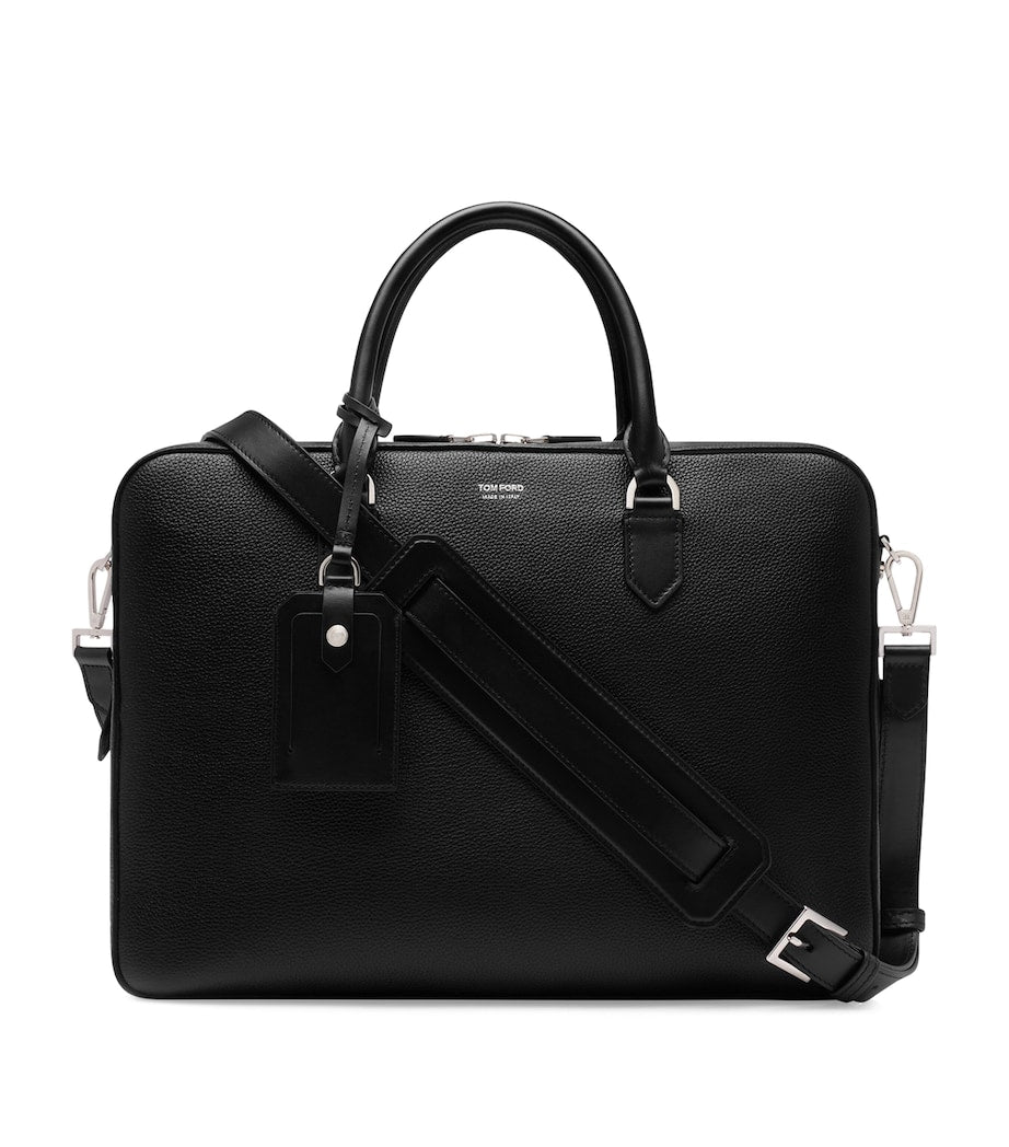 TOM FORD Elliot leather briefcase UK version