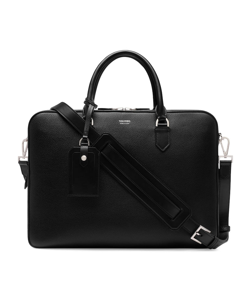 TOM FORD Elliot leather briefcase UK version