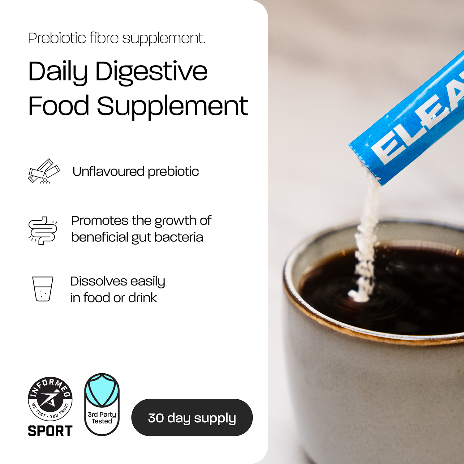 GutSupp gut health supplement unflavoured 30 servings, imported from the UK