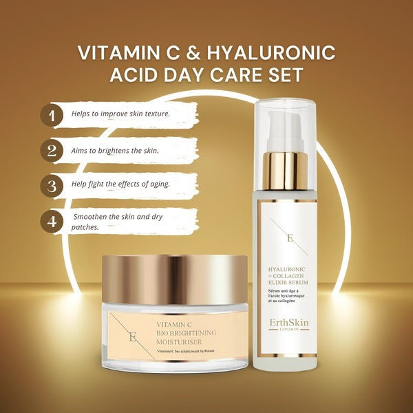 ErthSkin Glow Lift Set Moisturiser Serum 50ml + 60ml - British product