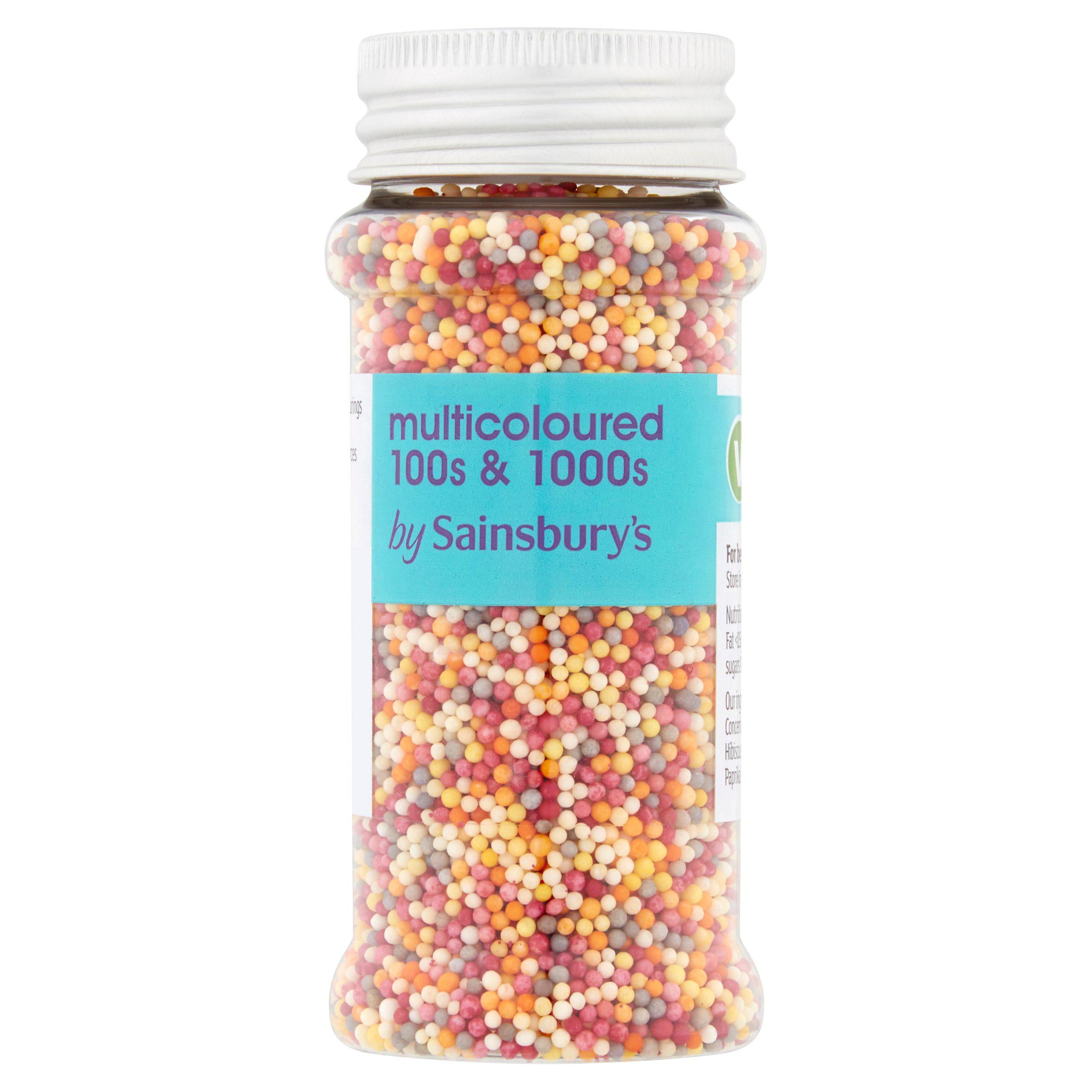 Sainsbury's Cake Decorations, Multi Coloured 100s & 1000s 80g GOODS Sainsburys   