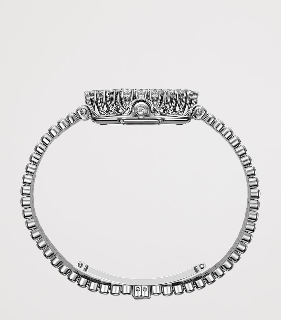 Chopard white gold diamond octagonal watch 32mm (British brand)