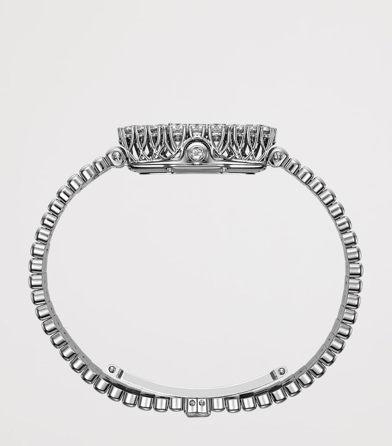 Chopard white gold diamond octagonal watch 32mm (British brand)