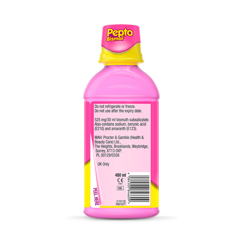 Pepto-Bismol oral suspension Mint 480ml, imported from the UK