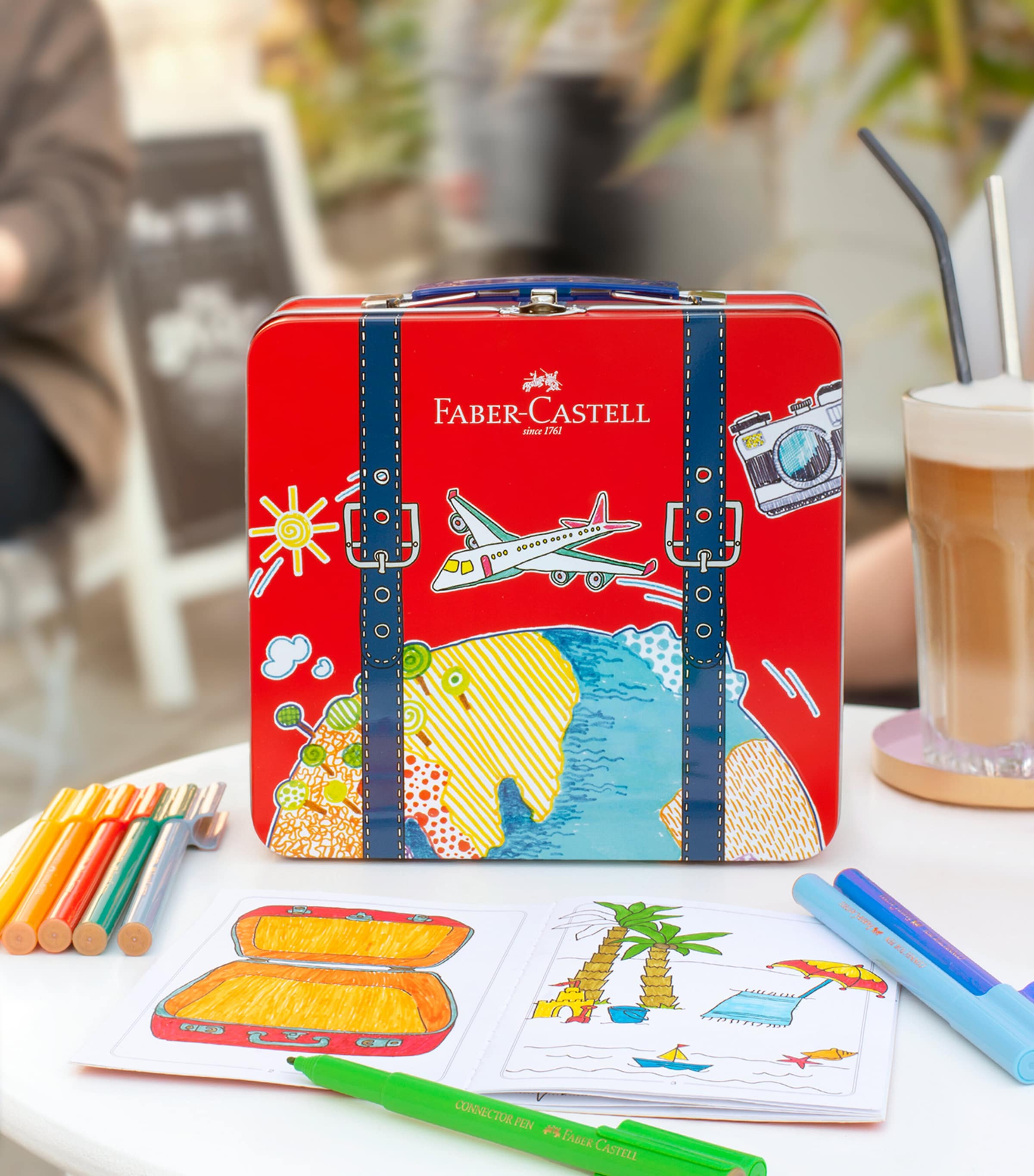 Faber-Castell Connector Felt-Tip Pen Suitcase marker set - British product