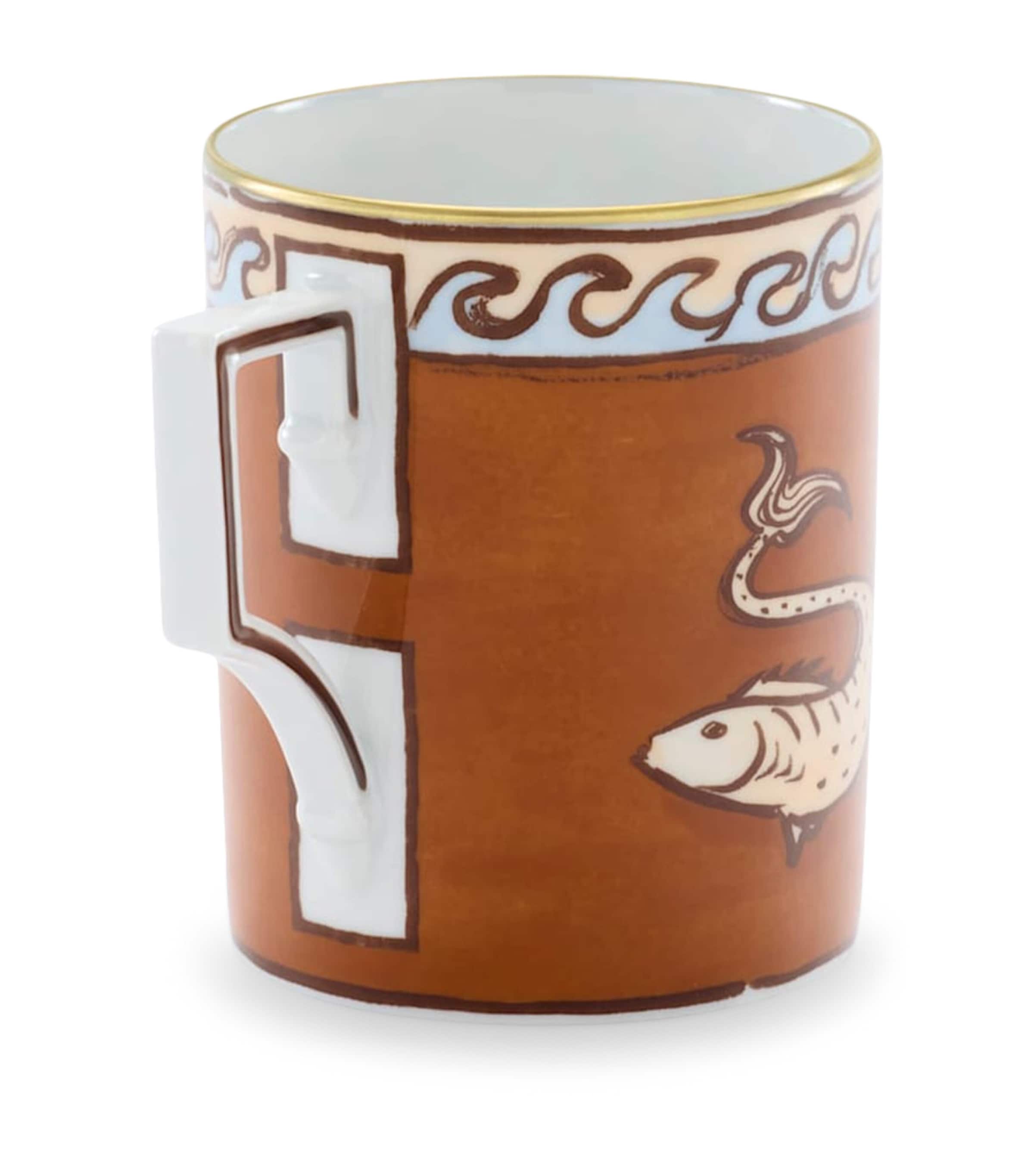 GINORI 1735 Il Viaggio di Nettuno porcelain coffee mug - British product