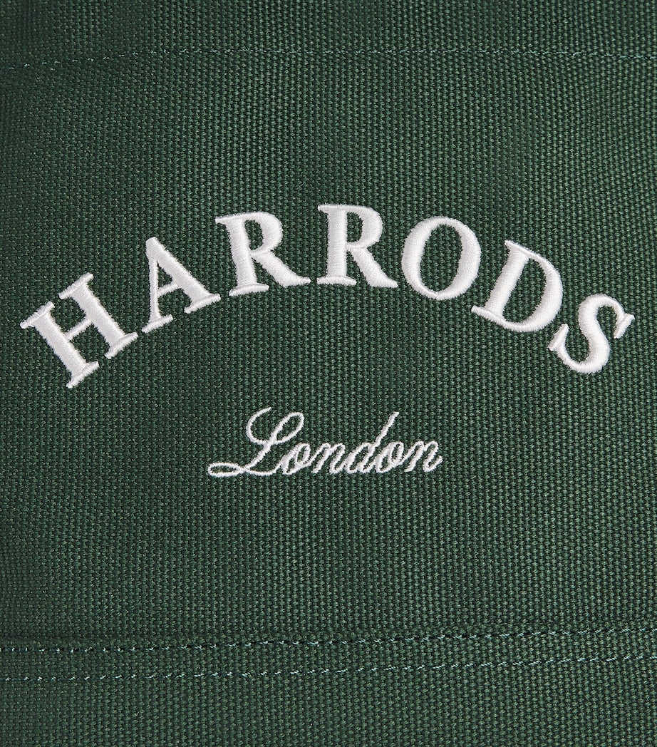 Petit sac fourre-tout Harrods en coton avec logo brodé, version UK