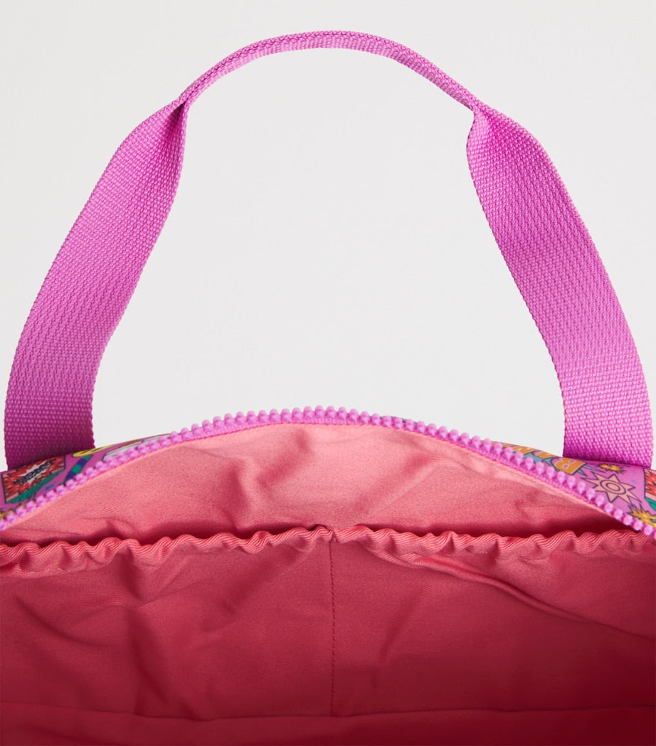 Harrods Pop Rocket Duffle Bag with bold print - British product