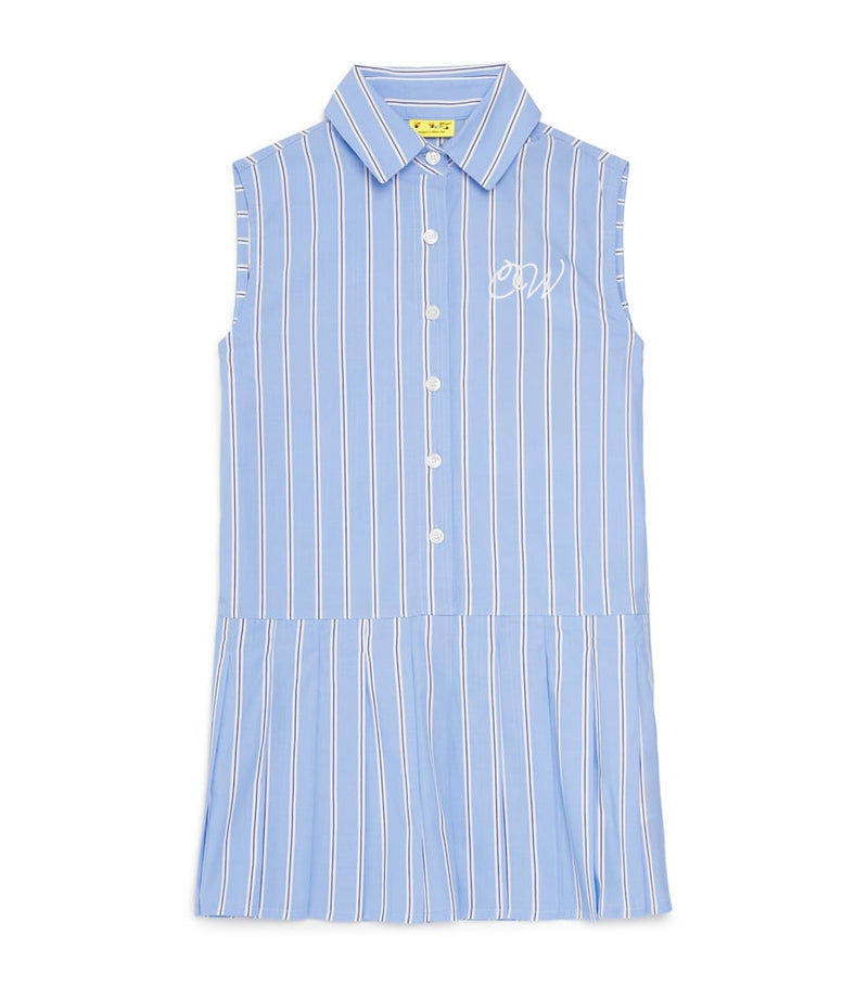 Off-White Kids cotton stripe arrows dress 4-12+ years, imported from the UK