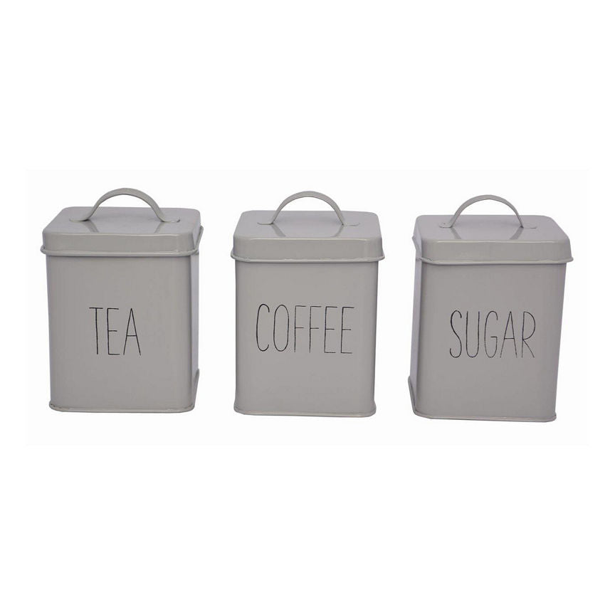 George Home Canister Set of 3 - Grey GOODS ASDA   