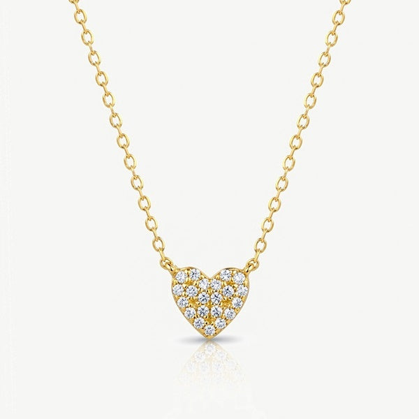 MUCHV small heart necklace with cubic zirconia, UK version