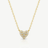 MUCHV small heart necklace with cubic zirconia, UK version